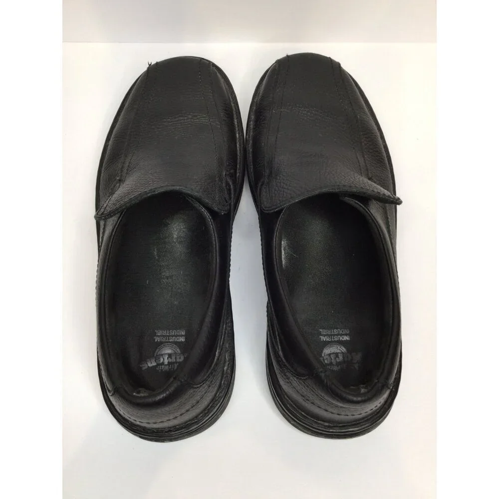 Dr Martens Norfolk Black Leather Slip On Work Shoes Size 9 Air Wair Industrial